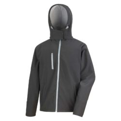 Result Core TX Performance Hooded Black Grey Softshell Jacket r230m black grey ft