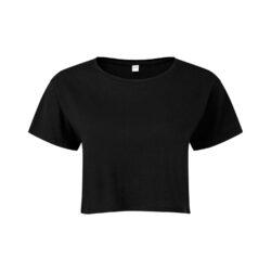 TriDri Women's TriDri Black Crop Top T Shirt tr019 black ft