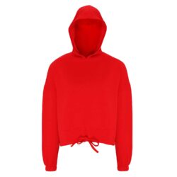 TriDri Women's TriDri Cropped Oversized Fire Red Hoodie tr085 firered ft2