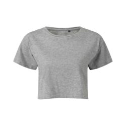 TriDri Women's TriDri Heather Grey Crop Top T Shirt tr019 heathergrey ft