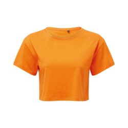 TriDri Women's TriDri Orange Crop Top T Shirt tr019 orange ft