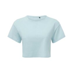 TriDri Women's TriDri Sky Blue Crop Top T Shirt tr019 skyblue ft