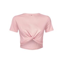 TriDri Women's TriDri Twist Light Pink Crop Top T Shirt tr068 lightpink ft2