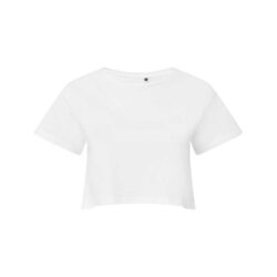 TriDri Women's TriDri White Crop Top T Shirt tr019 white ft2
