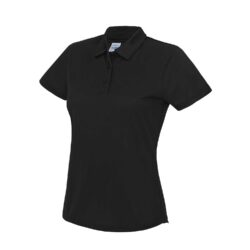 Awdis Just Cool Womens Cool Jet Black Polo Shirt Jc045