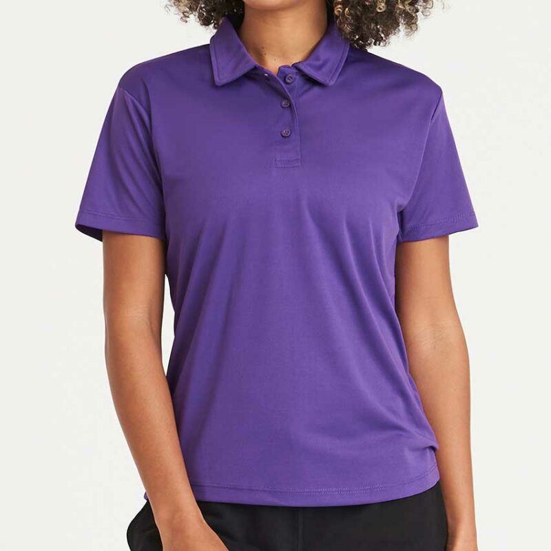 Awdis Just Cool Womens Cool Polo Shirt Jc045 Front Model Purple