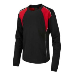 Falcon Sportswear Encore Long Sleeve Black Scarlet Jersey Ls Jersey Black Scarlet