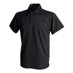 Finden & Hales Piped Performance Black Polo Shirt Lv370 Black Black