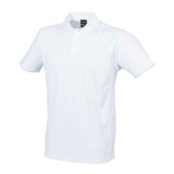 Finden & Hales Piped Performance White Polo Shirt Lv370 White White