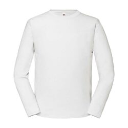 Fruit Of The Loom Iconic 195 Ringspun Premium Long Sleeve White T Shirt Ss434 White