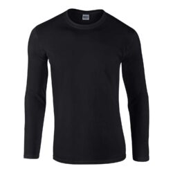 Gildan Softstyle Black Long Sleeve T Shirt Gd011