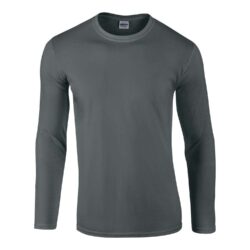 Gildan Softstyle Charcoal Long Sleeve T Shirt Gd011