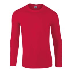 Gildan Softstyle Red Long Sleeve T Shirt Gd011