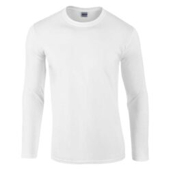 Gildan Softstyle White Long Sleeve T Shirt Gd011