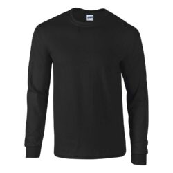 Gildan Ultra Cotton Long Sleeve Black T Shirt Gd014