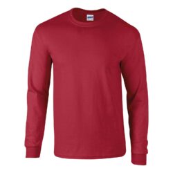 Gildan Ultra Cotton Long Sleeve Cardinal Red T Shirt Gd014
