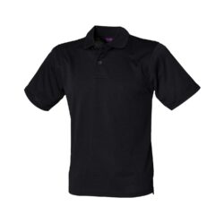 Henbury Coolplus Black Polo Shirt Hb475