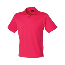 Henbury Coolplus Bright Pink Polo Shirt Hb475