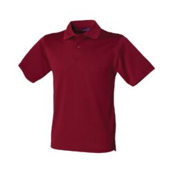 Henbury Coolplus Burgundy Polo Shirt Hb475