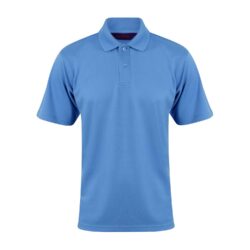 Henbury Coolplus Mid Blue Polo Shirt Hb475