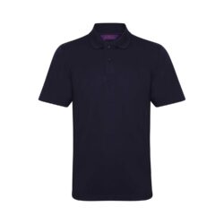 Henbury Coolplus Oxford Navy Polo Shirt Hb475