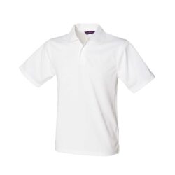Henbury Coolplus White Polo Shirt Hb475