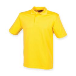 Henbury Coolplus Yellow Polo Shirt Hb475
