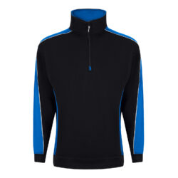 Orn Avocet Quarter Zip Black Reflex Blue Sweatshirt 1288bkrb