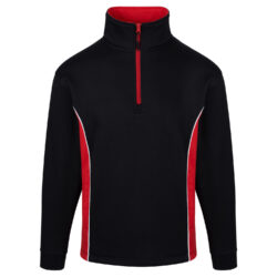 Orn Silverswift Quarter Zip Black Red Sweatshirt 1278bkrd 1