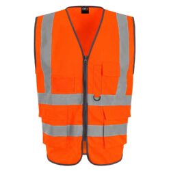 Pro Rtx High Visibility Executive Waistcoat Orange Vest Rx705