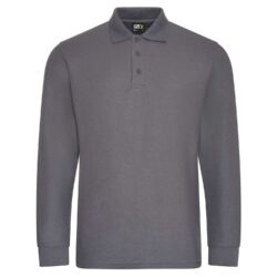 Pro Rtx Pro Long Sleeve Solid Grey Polo Shirt Rx102