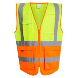 Regatta High Visibility Pro Hi Vis Executive Yellow Orange Vest Rg469 Yellow Orange