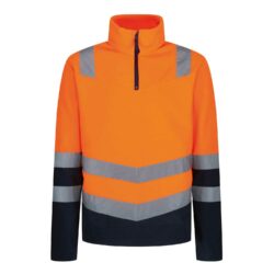 Regatta High Visibility Pro Hi Vis Half Zip Orange Fleece Top Rg462 Orange