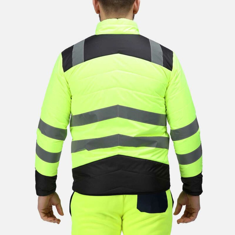 Regatta High Visibility Pro Hi Vis Thermal Jacket Rg454 Yellow Back