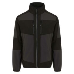 Regatta Professional E Volve Unisex 2 Layer Black Softshell Jacket Rg541 Ash Black