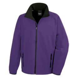 Result Core Printable Purple Black Softshell Jacket R231
