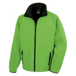 Result Core Printable Vivid Green Black Softshell Jacket R231