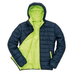 Result Core Soft Padded Navy Lime Jacket R233m Navy Lime Ft