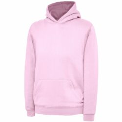 Uneek Childrens Pink Hooded Sweatshirt Uc503