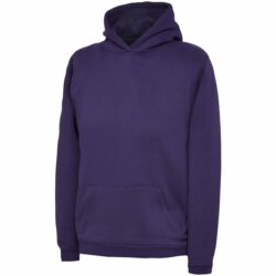Uneek Childrens Purple Hooded Sweatshirt Uc503