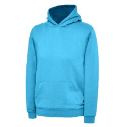 Uneek Childrens Sapphire Blue Hooded Sweatshirt Uc503