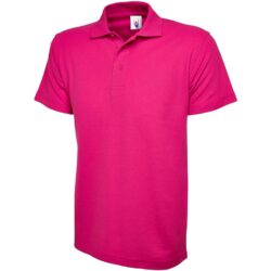 Uneek Classic Hot Pink Polo Shirt Uc101 Hp H