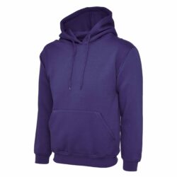 Uneek Classic Purple Hooded Sweatshirt Uc502