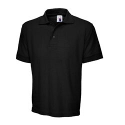 Uneek Premium Black Polo Shirt Uc102 Bk H