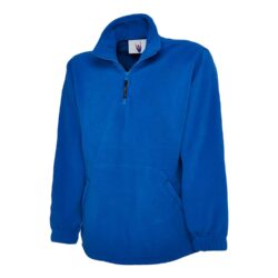 Uneek Premium Quarter Zip Royal Blue Micro Fleece Jacket Uc602 Ry H