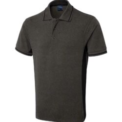Uneek Two Tone Charcoal Black Polo Shirt Uc117 Cb H